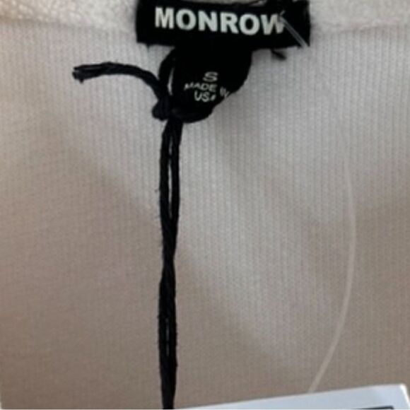 NWTs Monrow Terry Cloth Collared Pocket Button Down Top Size Small - Picture 8 of 10